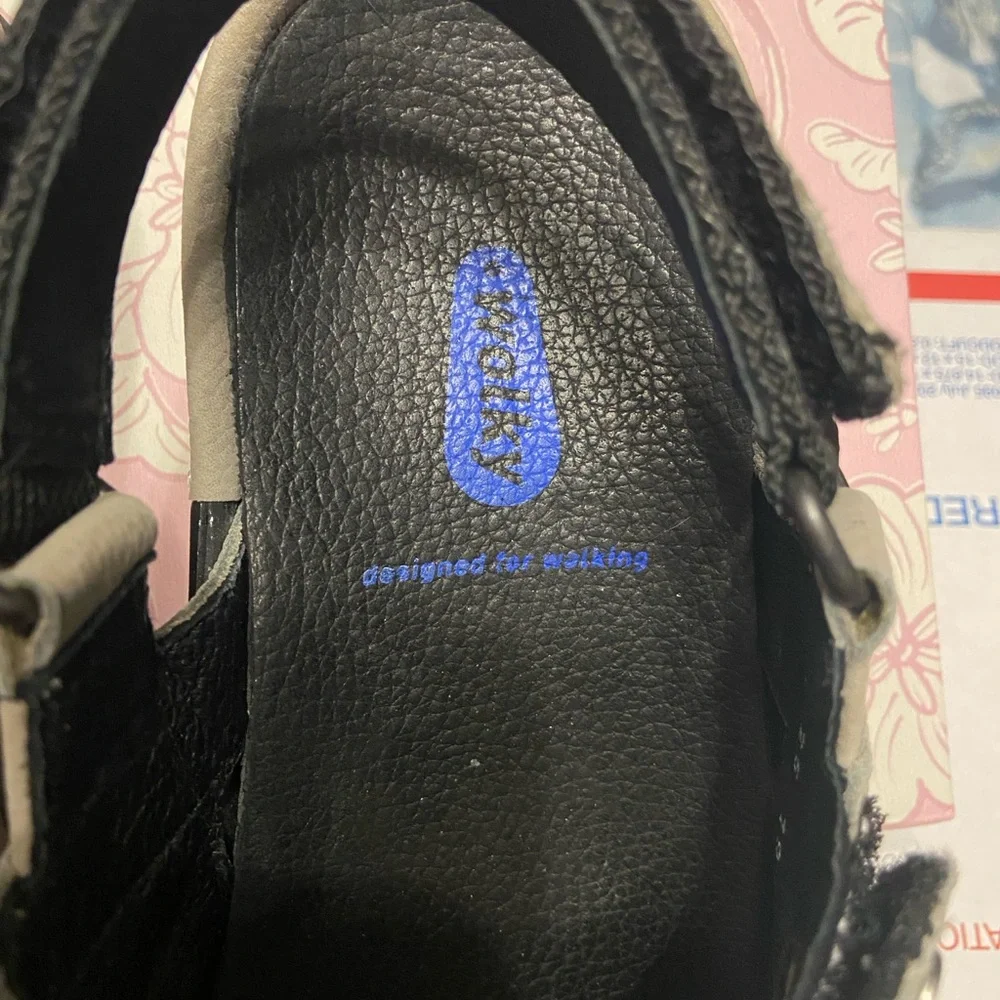 Wolky Black and Tan Sandals for Outdoor Comfort